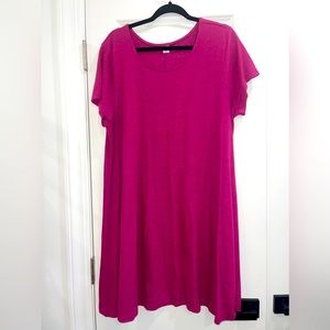Old Navy Fuchsia T-Shirt Dress - XXL